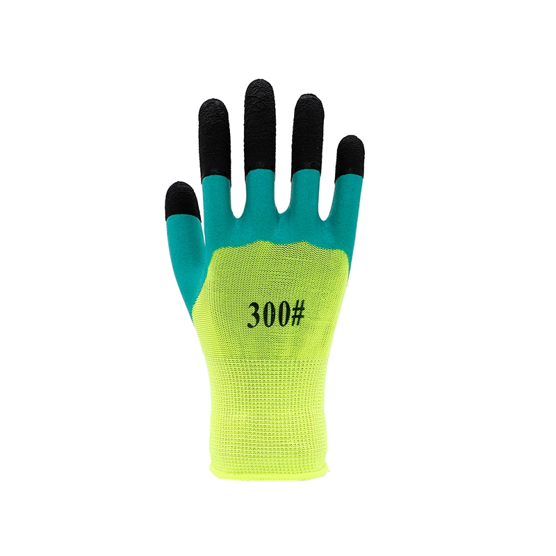 Latex Foam Coated Finger Reinforced Polyester Labor Safety Working Gloves