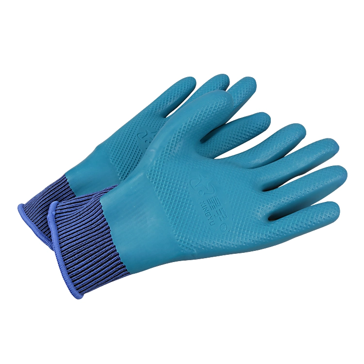 Cheaper Xingyu Glove Eco-Natrue Latex Coated Gloves/Safety Gloves with Great Grip